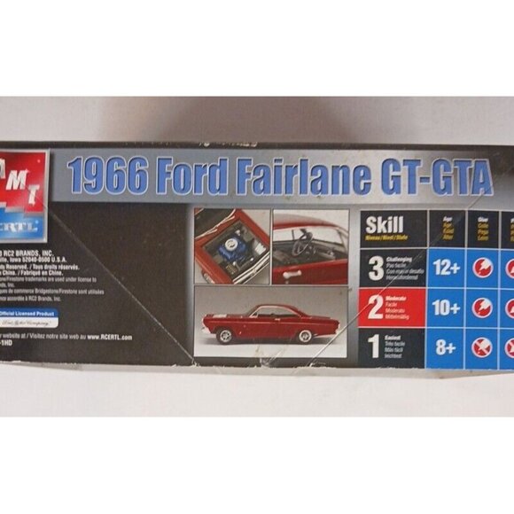 AMT Ertl 1966 Ford Fairlane GT-GTA Model Kit Some Pieces Punched Complete Model - Picture 3 of 6